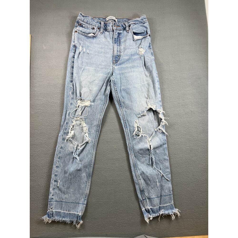 Abercrombie & Fitch Women's High Rise Mom Straight Denim Jeans 29